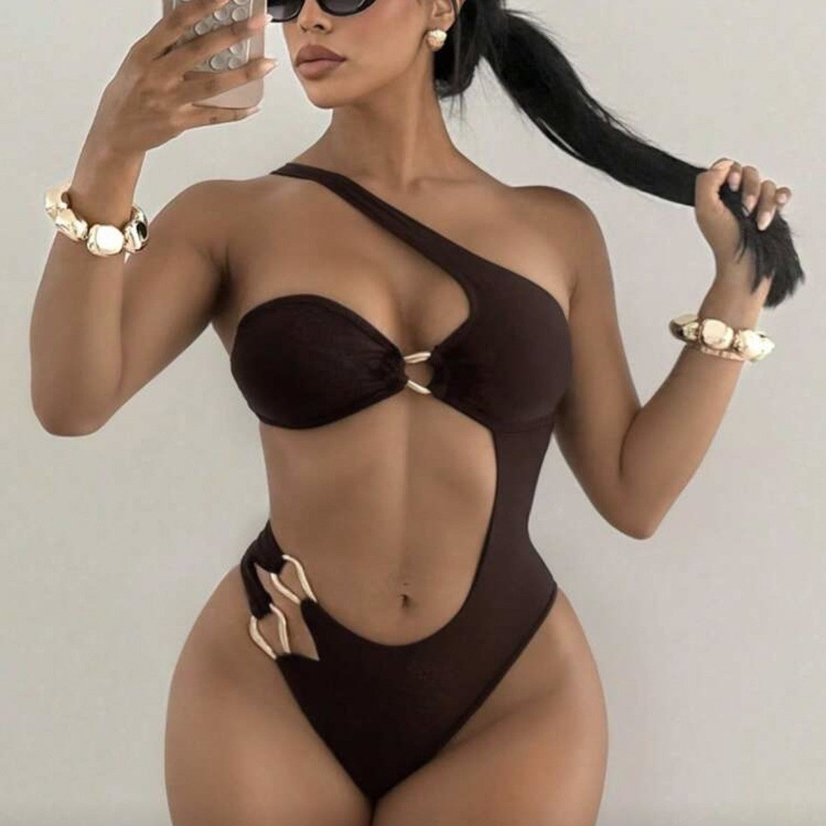 👙 One-Piece Tube Top Bikini — Sexy Backless Swimsuit in 3 Colors