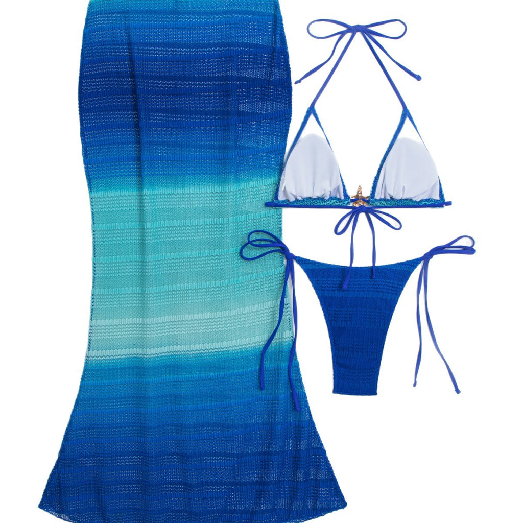 👙 Sexy Two-Piece Swimsuit — Hollow-Out Backless & Figure-Flattering