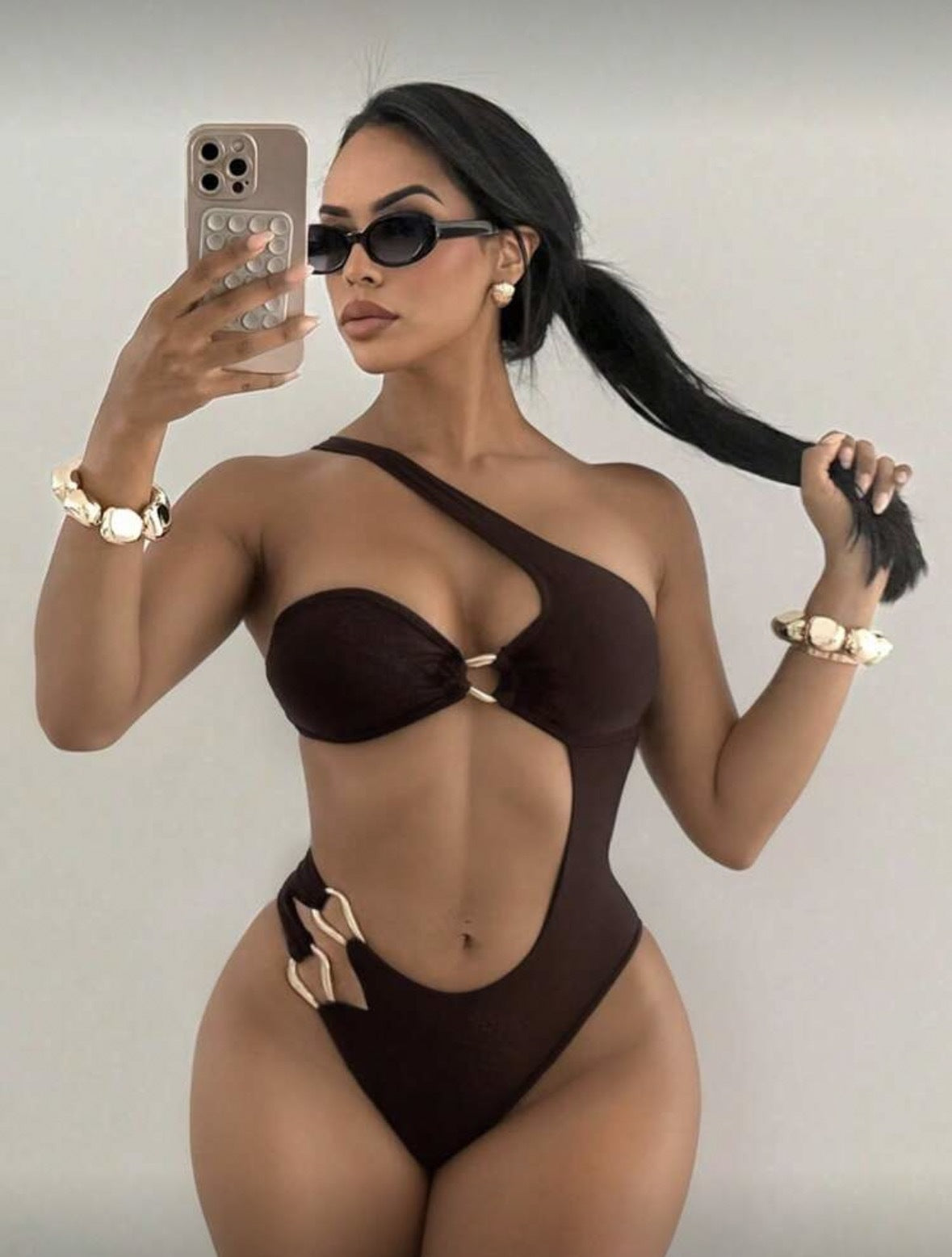 👙 One-Piece Tube Top Bikini — Sexy Backless Swimsuit in 3 Colors