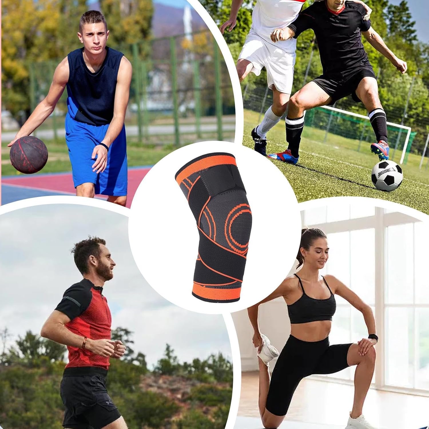 🦵 Unisex Knee Support Brace — Adjustable Compression for Sports & Workout