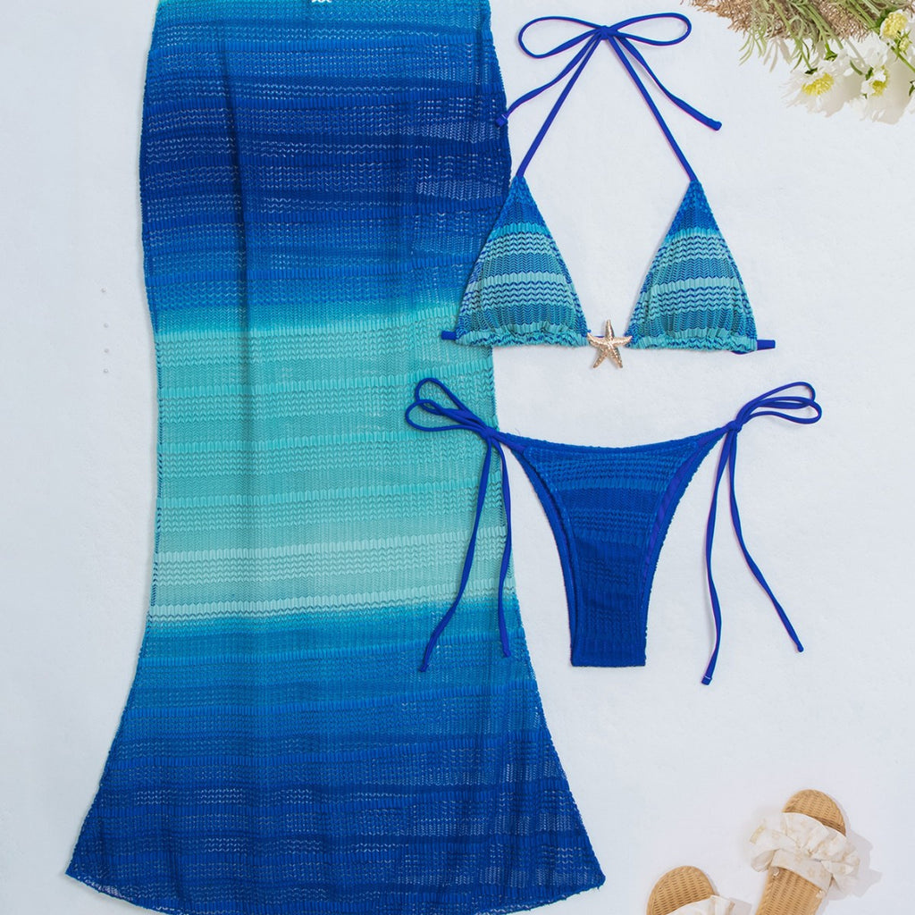 👙 Sexy Two-Piece Swimsuit — Hollow-Out Backless & Figure-Flattering