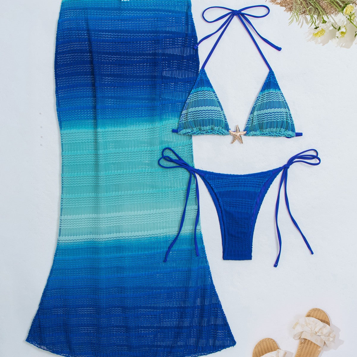 👙 Sexy Two-Piece Swimsuit — Hollow-Out Backless & Figure-Flattering