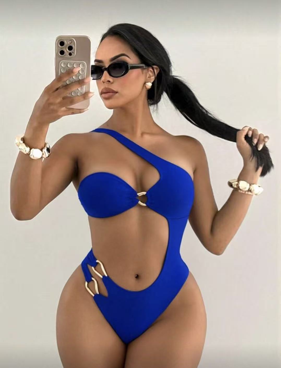 👙 One-Piece Tube Top Bikini — Sexy Backless Swimsuit in 3 Colors