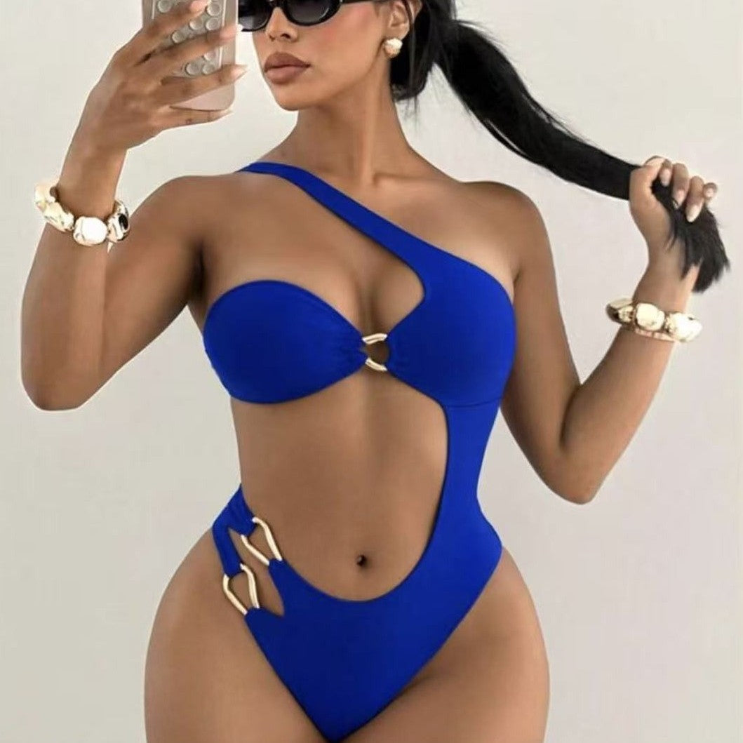 👙 One-Piece Tube Top Bikini — Sexy Backless Swimsuit in 3 Colors