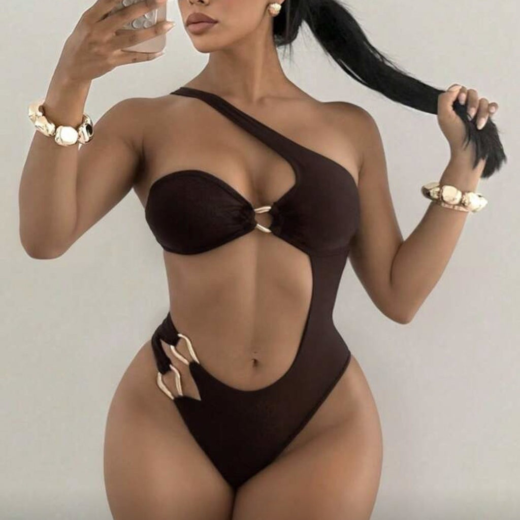 👙 One-Piece Tube Top Bikini — Sexy Backless Swimsuit in 3 Colors